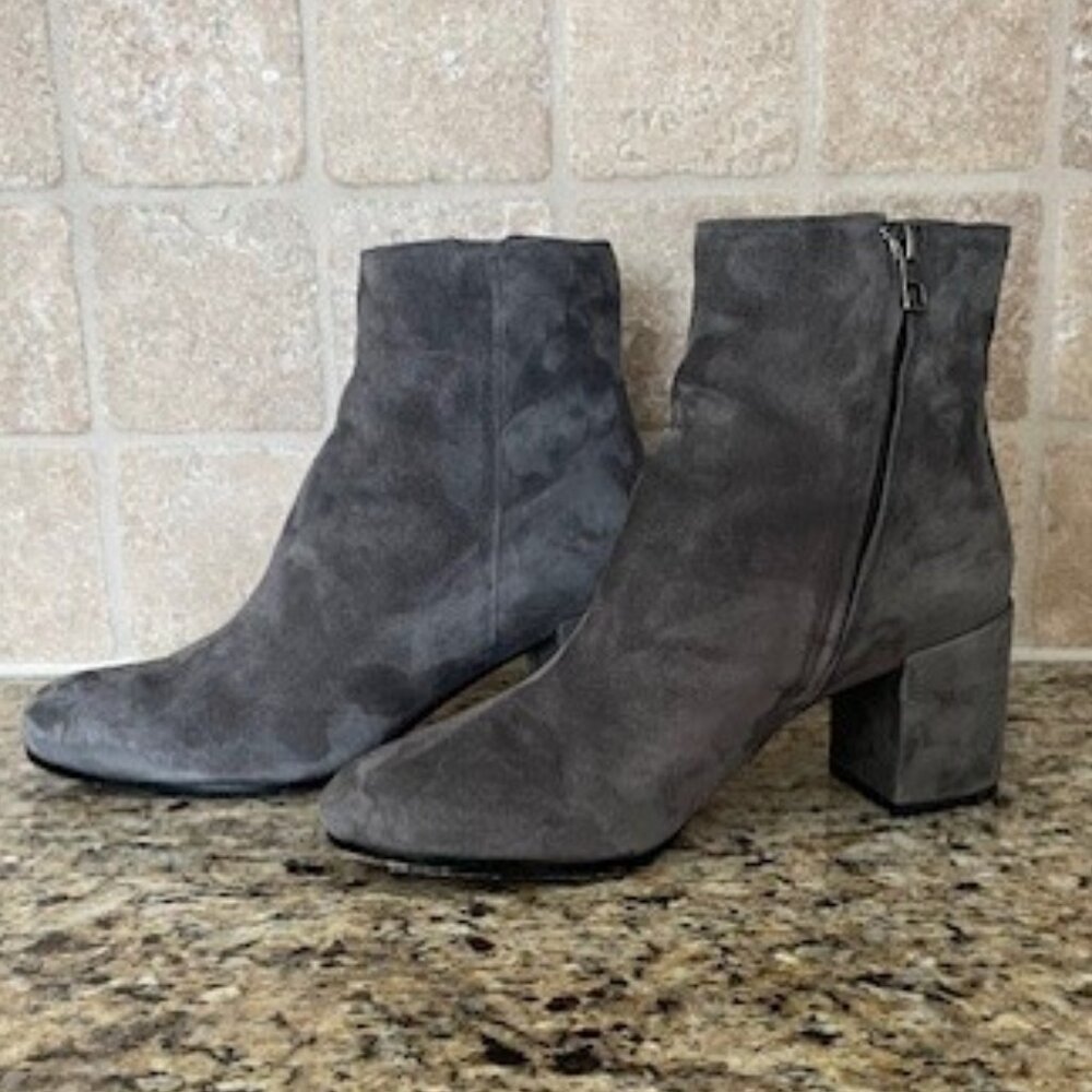 Vince - Blakely Bootie Steel Gray Suede Ankle Boot, size 7 1/2 M